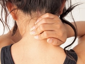 Manifestation einer Osteochondrose der Halswirbelsäule